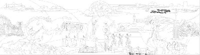 民族團結(jié)浮雕雕塑原創(chuàng)手繪設計稿