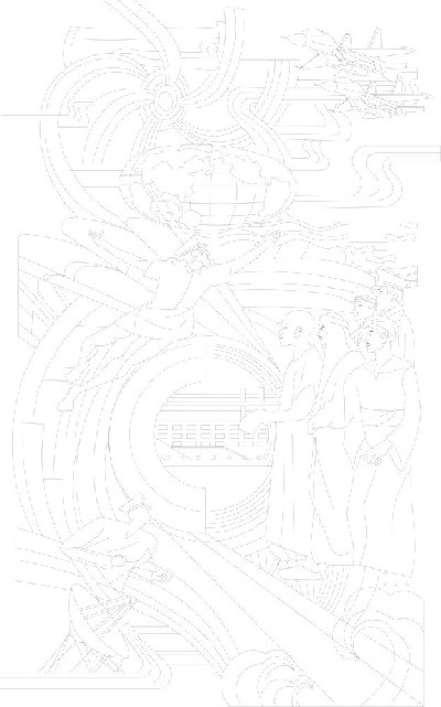 科技創(chuàng)新浮雕雕塑原創(chuàng)手繪設計稿