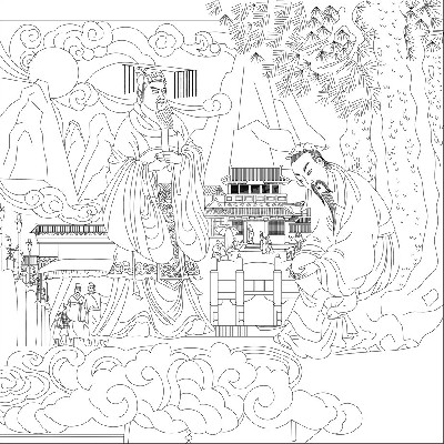 人文歷史浮雕雕塑原創(chuàng)手繪設計稿