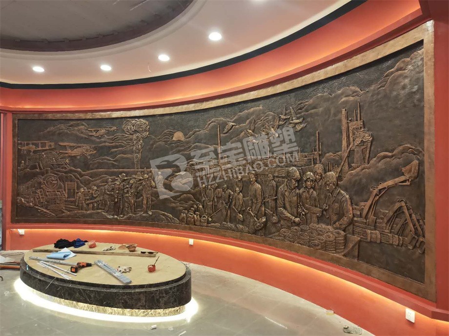 廣東韶關(guān)城市博物館玻璃鋼仿銅浮雕原創(chuàng)設(shè)計及安裝項目